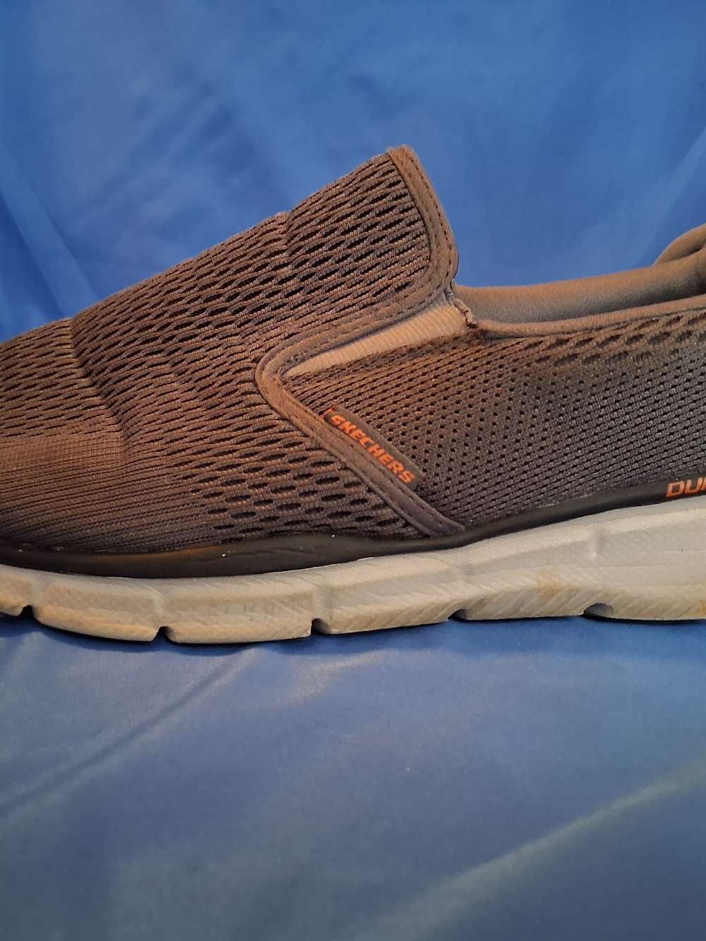 SKECHERS Dual-Lite Men’s Gray Mesh Slip-On Low Top Athletic Sneaker Pre-Owned